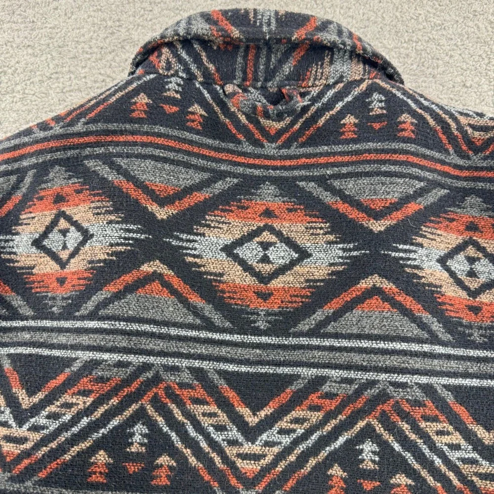 Jachs XXL Southwestern Wool Blend Sherpa Lined Shirt Jacket Shacket *FLAW